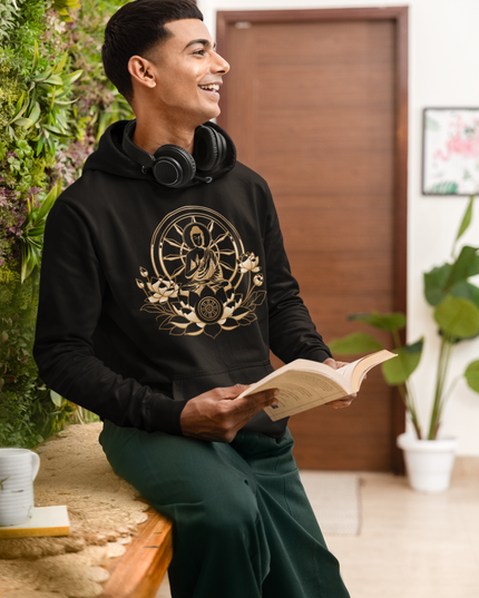 Buddha Lotus Dharma Herren Hoodie – Buddhistisches Design & Achtsamkeit