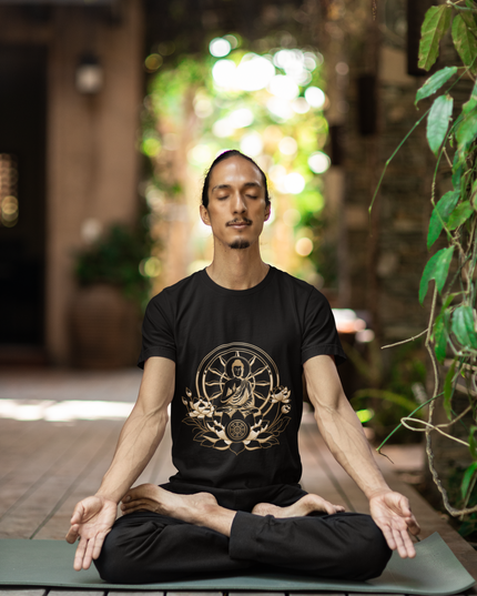 Buddha Lotus Dharma Herren T-Shirt – Buddhistisches Design & Achtsamkeit