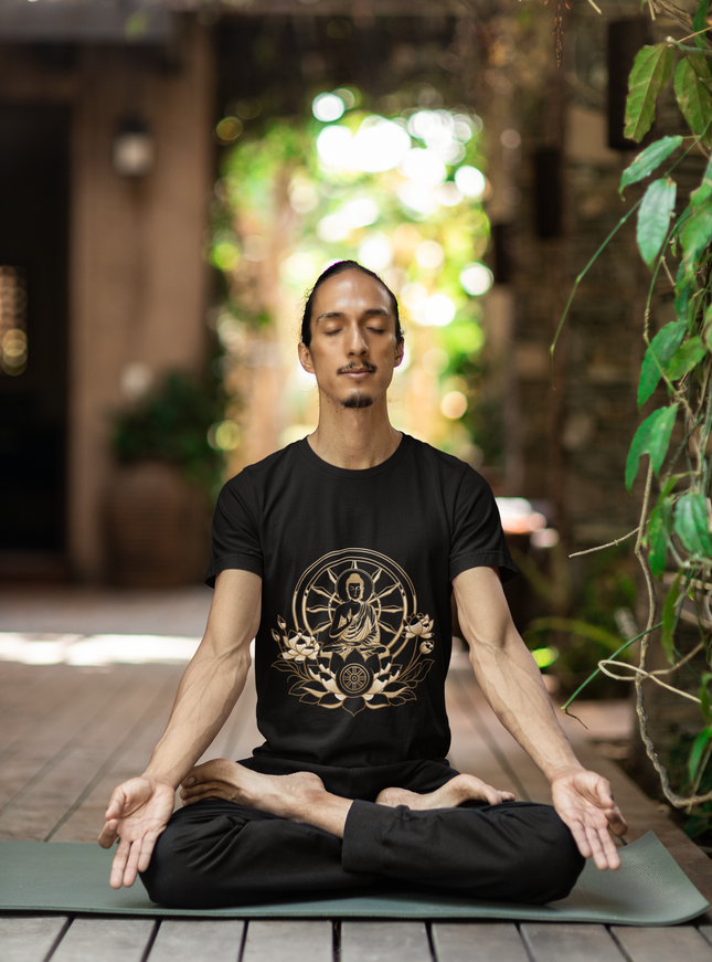 Buddha Lotus Dharma Herren T-Shirt – Buddhistisches Design & Achtsamkeit