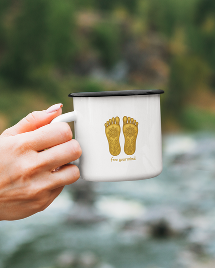 Buddhas Fußabdruck Tasse