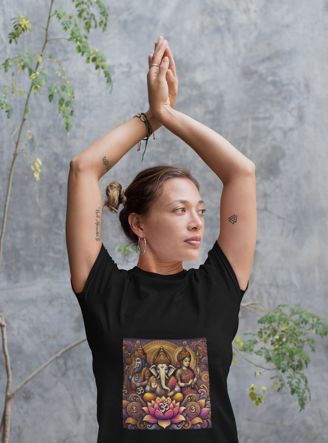 Drei Götter der Lotus Damen T-Shirt