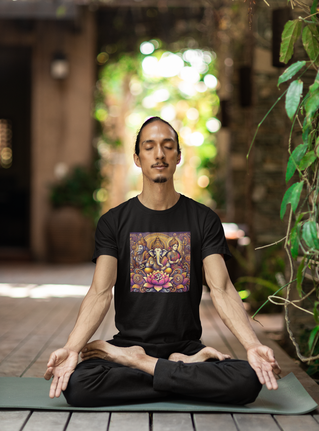 Drei Götter der Lotus Herren T-Shirt