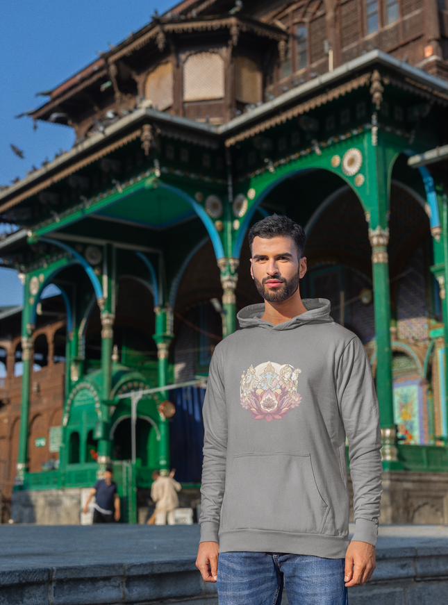 Drei Götter der Lotus Herren Hoodie – Göttliches Lotus Design & Spiritualität