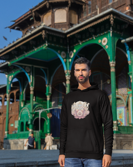 Drei Götter der Lotus Herren Hoodie – Göttliches Lotus Design & Spiritualität