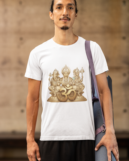 Drei Götter des Om Herren T-Shirt – Spirituelles Design & Komfort