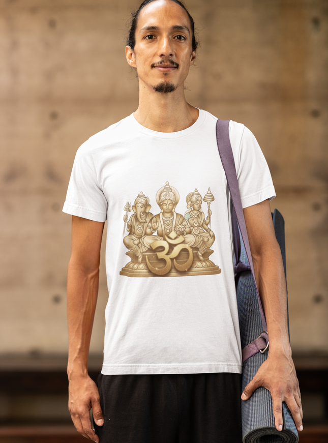 Drei Götter des Om Herren T-Shirt – Spirituelles Design & Komfort