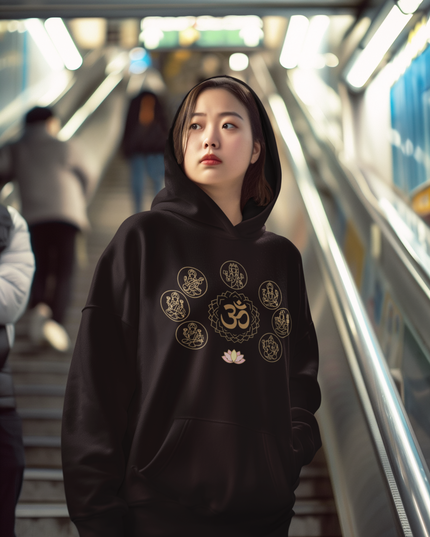 Götter des Om Damen Hoodie – Spirituelles Design & Komfort