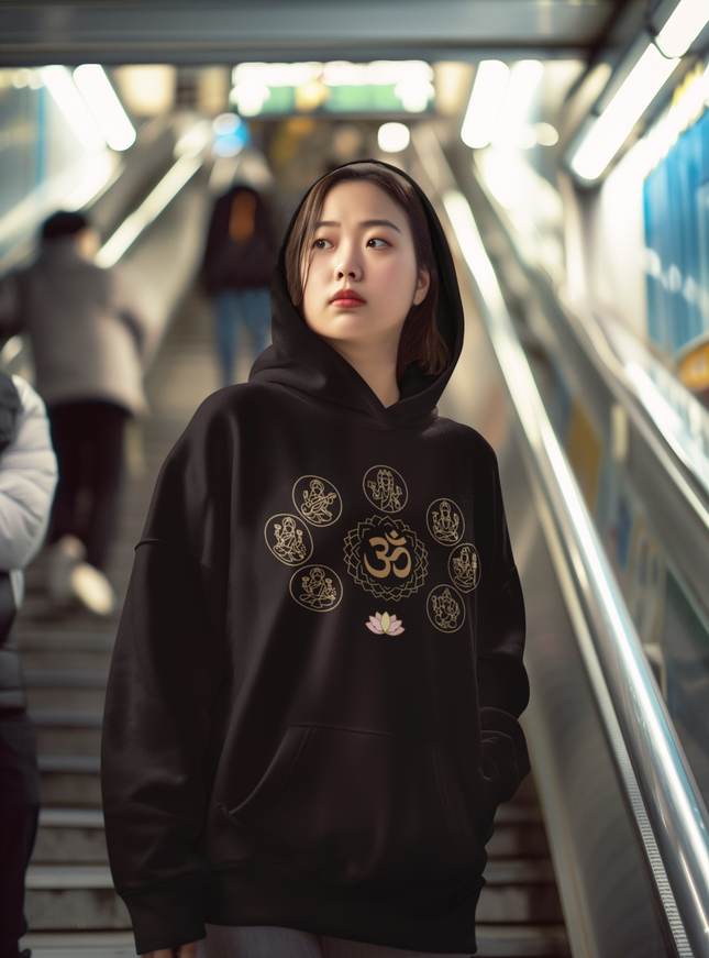 Götter des Om Damen Hoodie – Spirituelles Design & Komfort