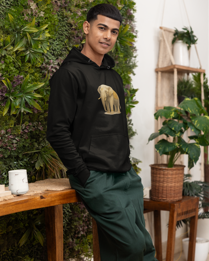 Grauer Elefant Herren Hoodie