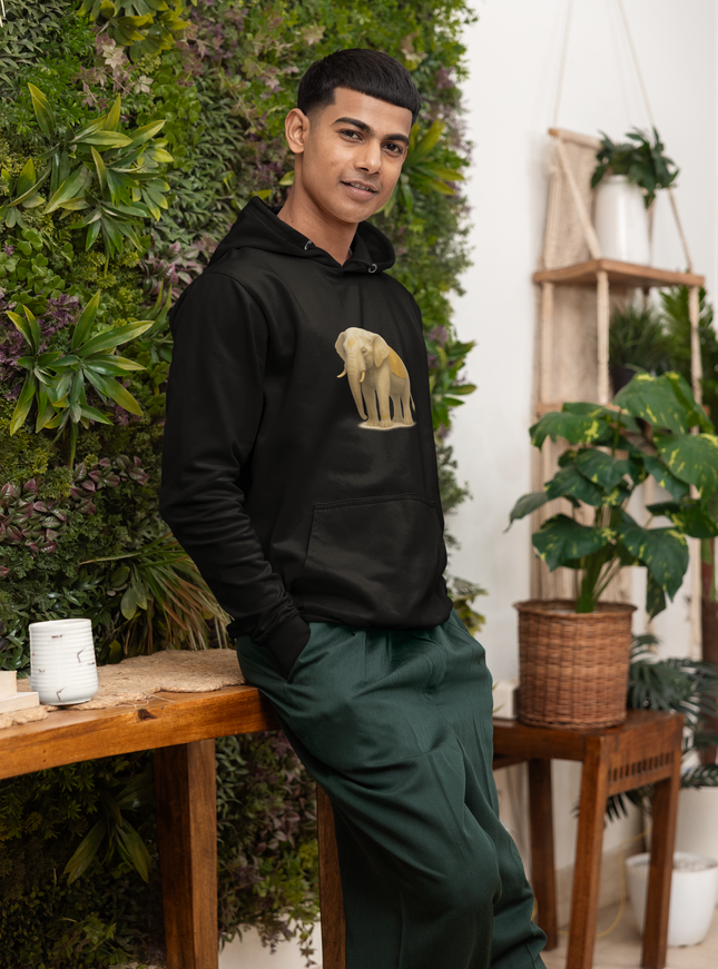 Grauer Elefant Herren Hoodie