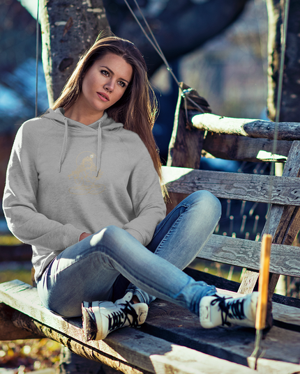 Krishna Damen Hoodie – Spirituelles Design & Komfort