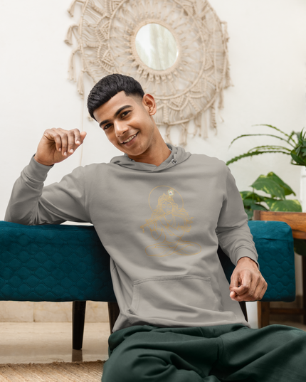 Krishna Herren Hoodie – Spirituelles Design & Komfort
