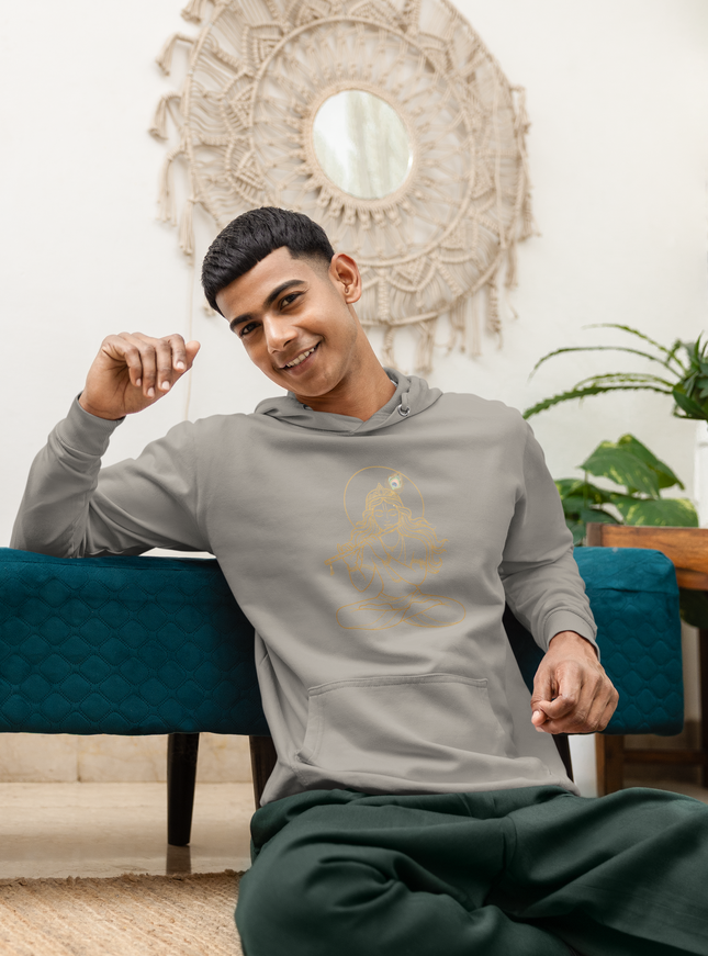 Krishna Herren Hoodie – Spirituelles Design & Komfort