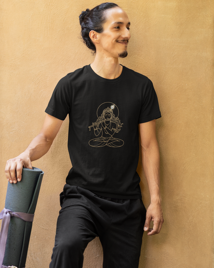 Krishna Herren T-Shirt – Spirituelles Design & Komfort