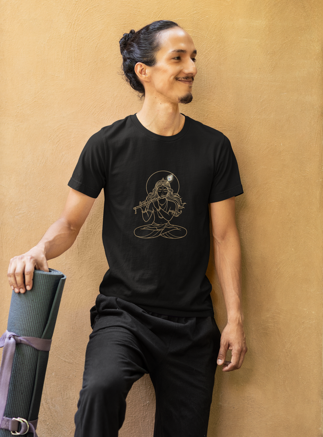 Krishna Herren T-Shirt – Spirituelles Design & Komfort