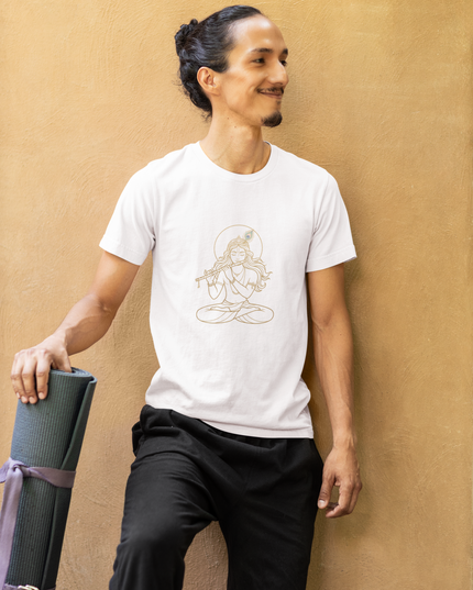 Krishna Herren T-Shirt – Spirituelles Design & Komfort