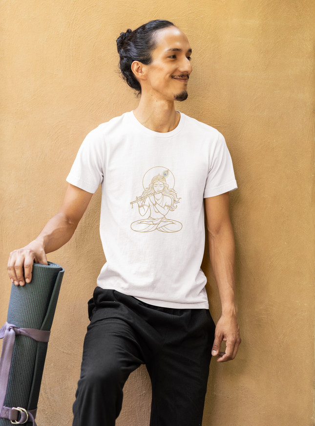 Krishna Herren T-Shirt – Spirituelles Design & Komfort