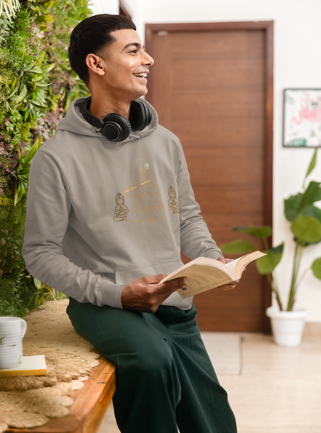 Krishna mit Guard Herren Hoodie – Mystisches Design & Spirituelle Tiefe