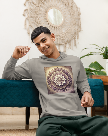Lotus Mandala Herren Hoodie