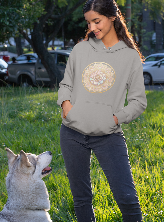 Lotus Mandala Damen Hoodie – Spirituelles Design & Achtsamkeit