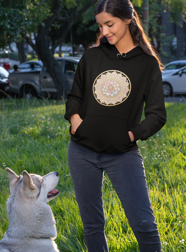 Lotus Mandala Damen Hoodie – Spirituelles Design & Achtsamkeit