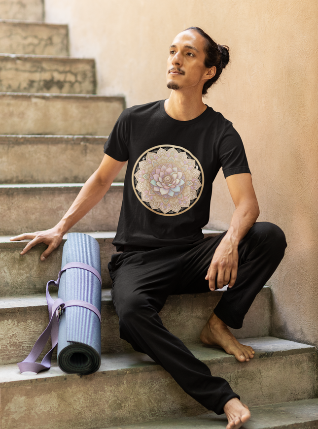 Lotus Mandala Herren T-Shirt – Spirituelles Design & Achtsamkeit