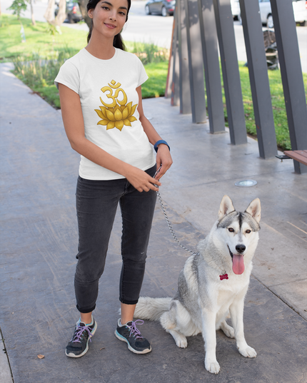 Om Lotus Damen T-Shirt