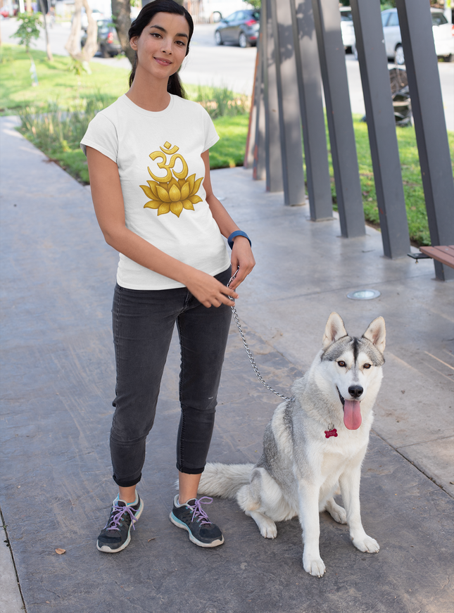 Om Lotus Damen T-Shirt