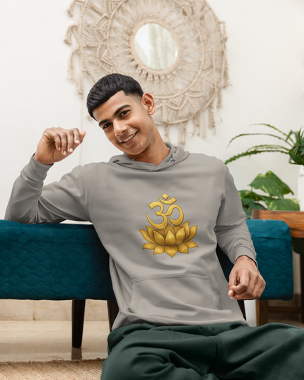 Om Lotus Herren Hoodie