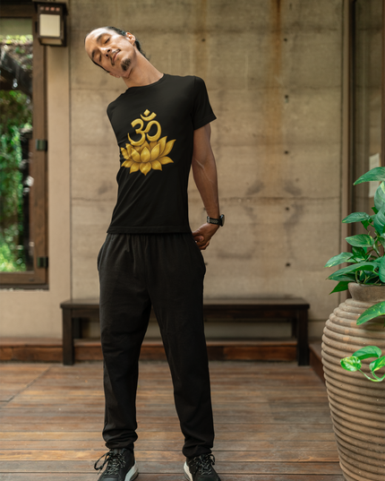 Om Lotus Herren T-Shirt