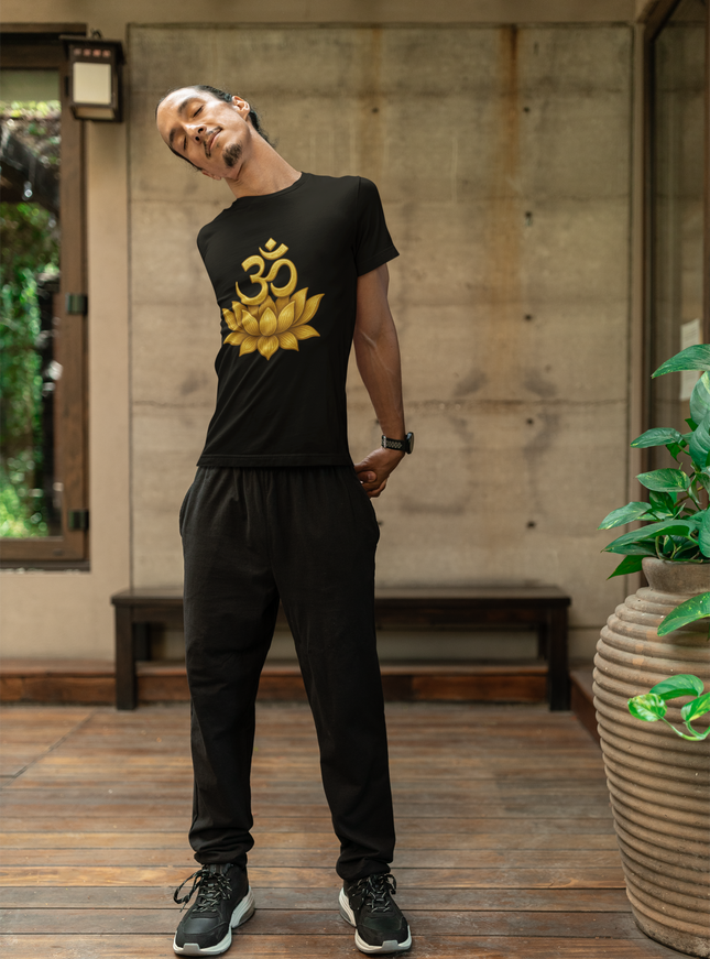 Om Lotus Herren T-Shirt