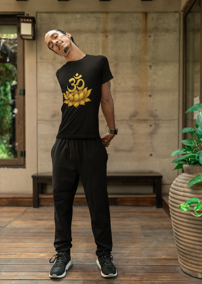 Om Lotus Herren T-Shirt – Spirituelles Zen Design & Achtsamkeit