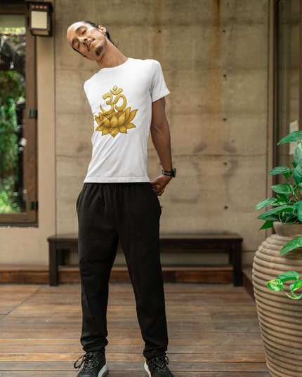 Om Lotus Herren T-Shirt