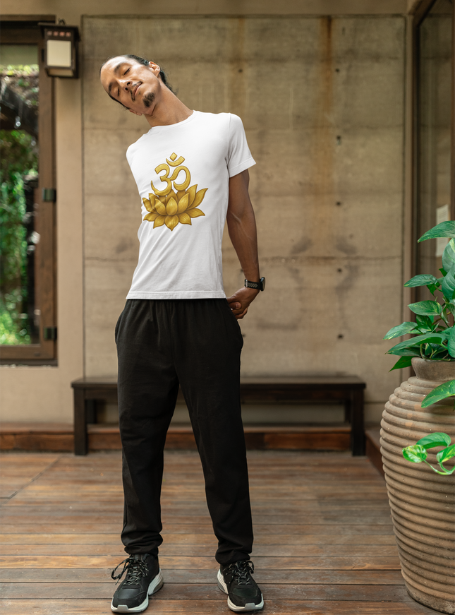 Om Lotus Herren T-Shirt