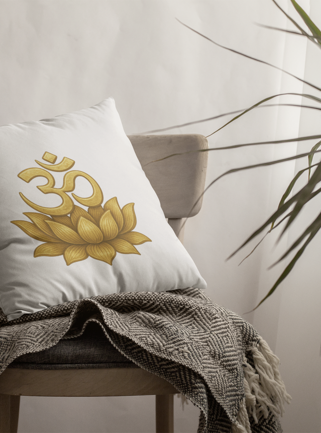 Om Lotus Kissen mit Füllung