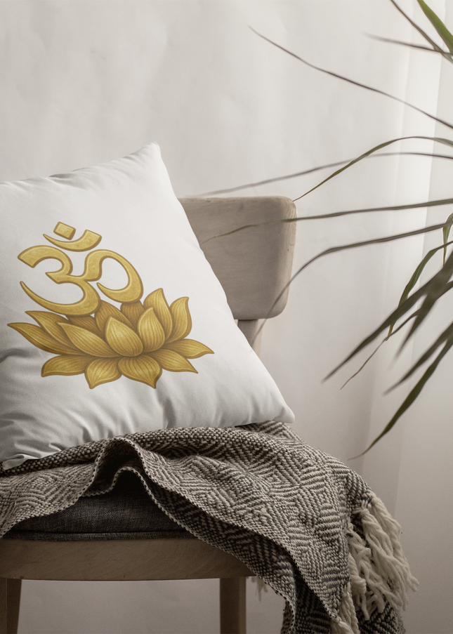 Om Lotus Kissen mit Füllung
