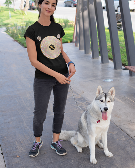 Om Mandala Damen T-Shirt – Spirituelles Zen Design & Achtsamkeit