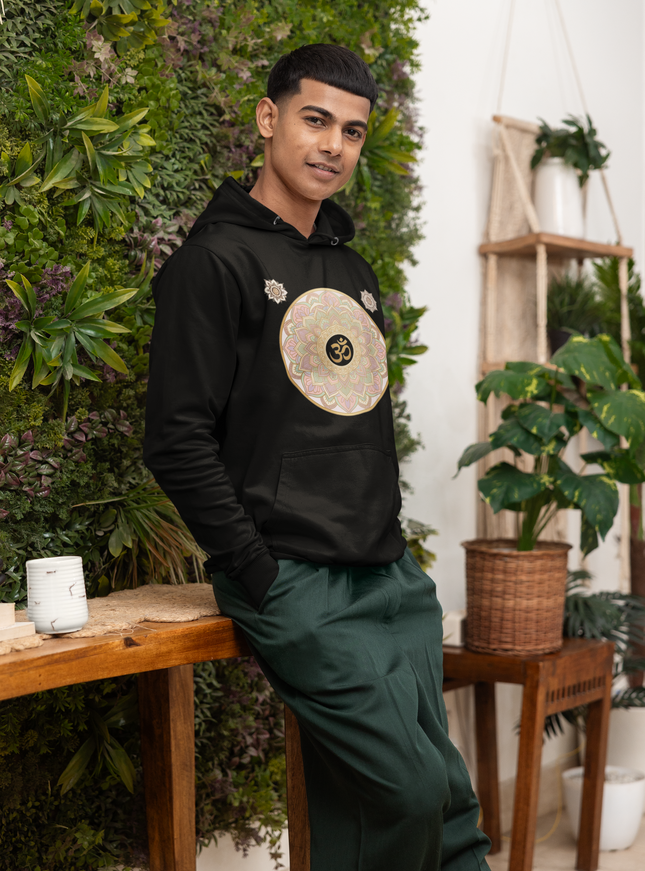 Om Mandala Herren Hoodie – Spirituelles Zen Design & Achtsamkeit