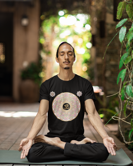 Om Mandala Herren T-Shirt – Spirituelles Zen Design & Achtsamkeit