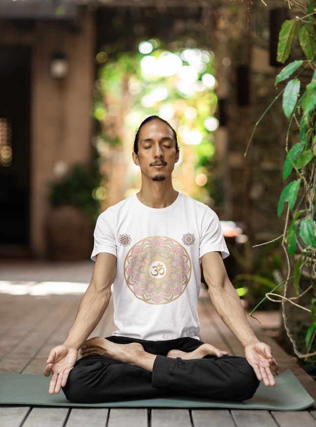 Om Mandala Herren T-Shirt – Spirituelles Zen Design & Achtsamkeit