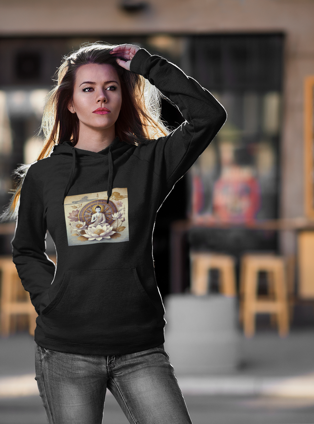 Buddha Lotus Dharma Damen Hoodie