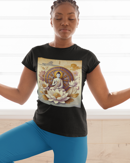 Buddha Lotus Dharma Damen T-Shirt