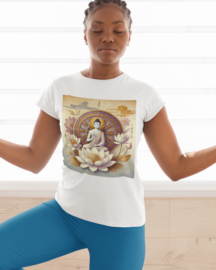 Buddha Lotus Dharma Damen T-Shirt