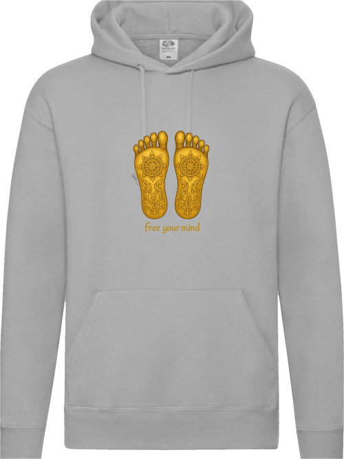 Buddhas Fußabdruck Herren Hoodie