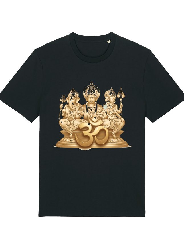 Black Printed T-shirt Front
