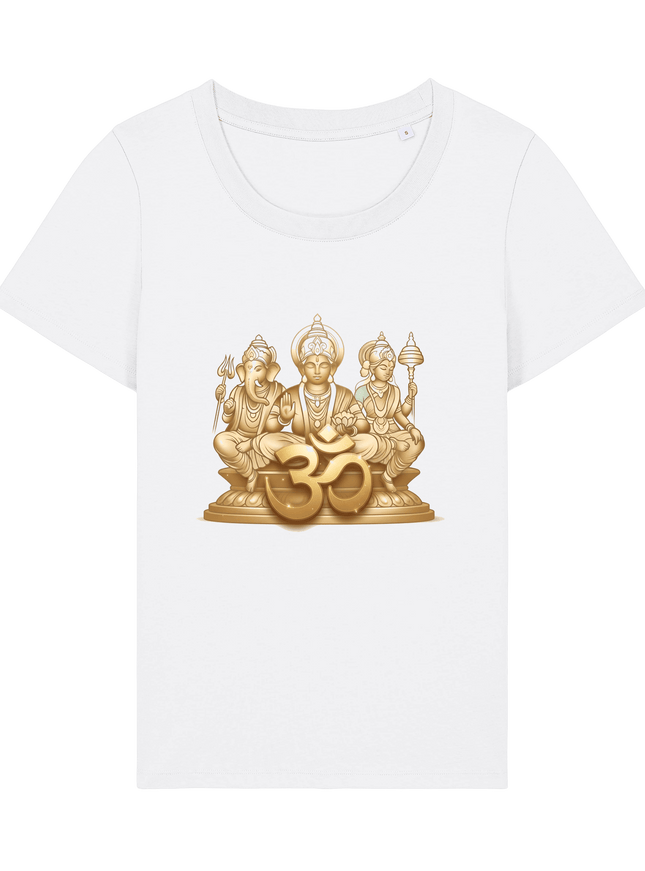 White Printed T-shirt Front