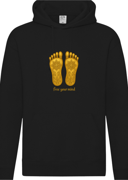 Buddhas Fußabdruck Herren Hoodie