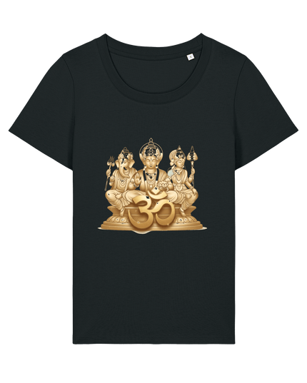 Black Printed T-shirt Front