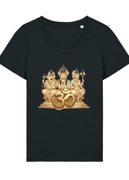 Black Printed T-shirt Front