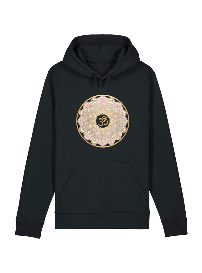 Black Printed Hoody Front